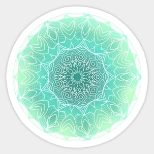 Mandala Mint Green Sticker